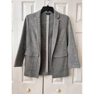 Topshop Gray Knit Stretch Blazer Size 2